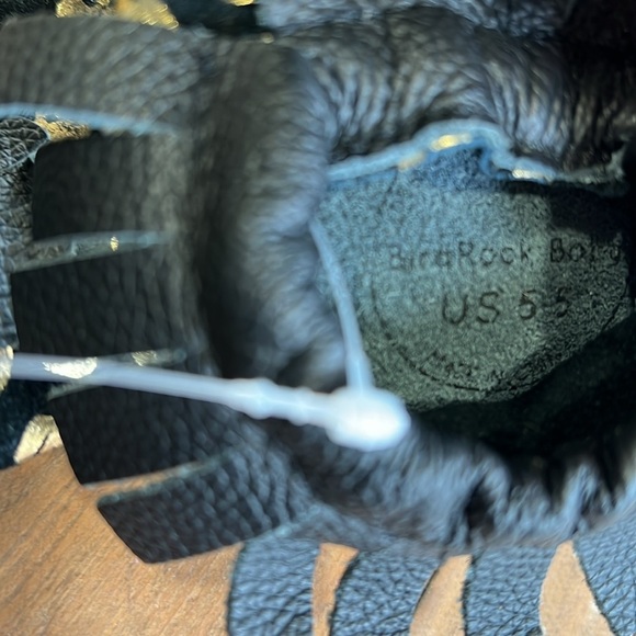 Burdock metallic skull black leather moccasins - Picture 4 of 5